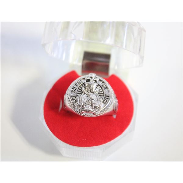 NEW HEAVY FREEMASON SKULL HEAD RINGS BIKER SZ8