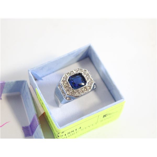 NEW MENS SAPPHIRE STYLE RING SIZE 12