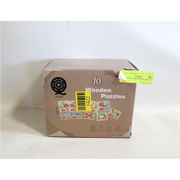 NEW IN BOX WOODEN PUZZLES AGES 2+