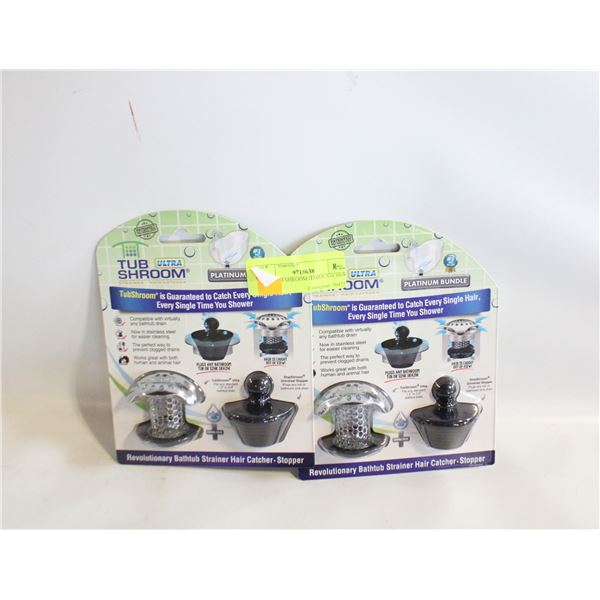NEW TUB SHROOM HAIR CATCHER SET OF 2.