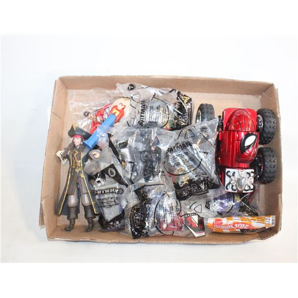 ASSORTED MARVEL, JACK SPARROW, PEZ &