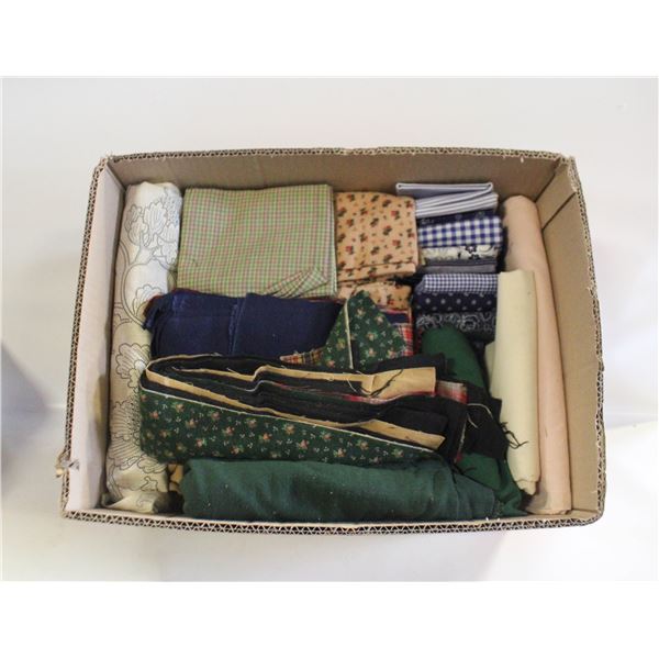 QUILTING FABRICS- ASSORTED STYLES- BOX LOT ASST.