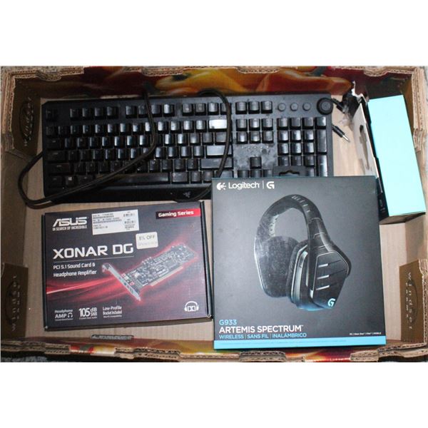 GAMING KEYBOARD + HEADPHONES &