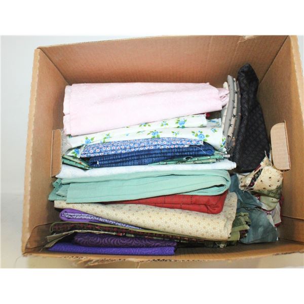 QUILTING FABRICS- ASSORTED STYLES- BOX LOT ASST.