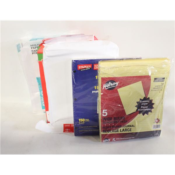 STATIONARY/PAPER ITEMS- BOX LOT ASSORTED