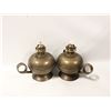 Image 1 : 2 VINTAGE BRASS FINGER OIL LAMPS FROM ITALY