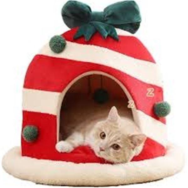 NEW SUPVOX CHRISTMAS CAT BED CAVE NEST FOR PETS