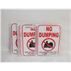 Image 1 : NEW METAL NO DUMPING SIGNS SET OF 9.