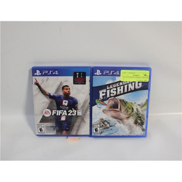 PS4 LEGENDARY FISHING AND FIFA 23