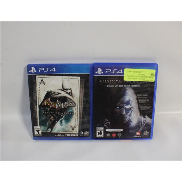 PS4 4 GAME LOT MIDDLE-EARTH: SHADOW OF MORDOR