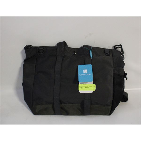 NEW MEDIUM TRAVEL TOTE BLACK.