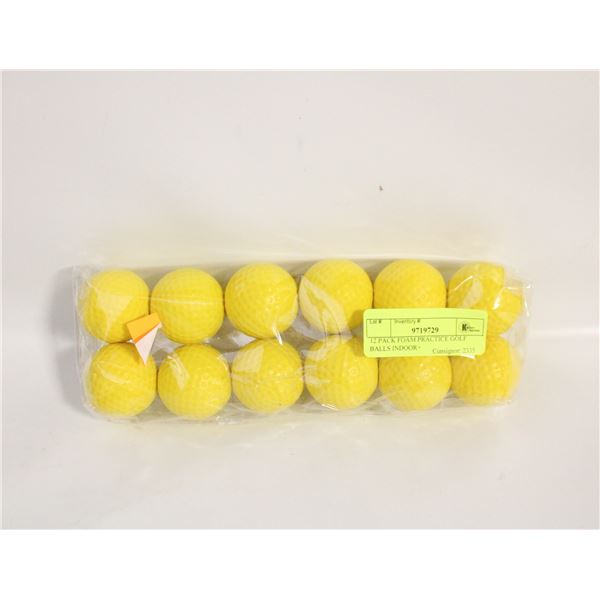 12 PACK FOAM PRACTICE GOLF BALLS INDOOR+