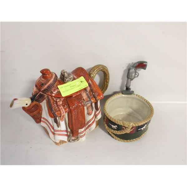 WESTERN SADDLE TEAPOT