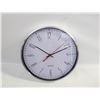 Image 1 : NEW IN BOX 12" WALL CLOCK BRUSHED ALUMINUM