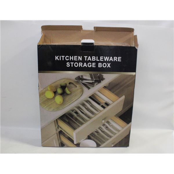NEW IN BOX LARGE UTENSIL ORGANIZING TRAY.