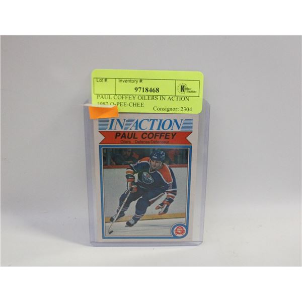 PAUL COFFEY OILERS IN ACTION 1982 O-PEE-CHEE