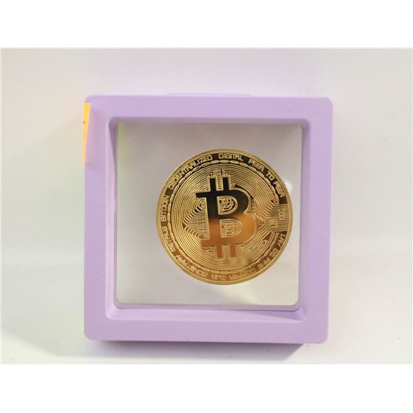NOVELTY BITCOIN COMMEMORATIVE GOLD TONE