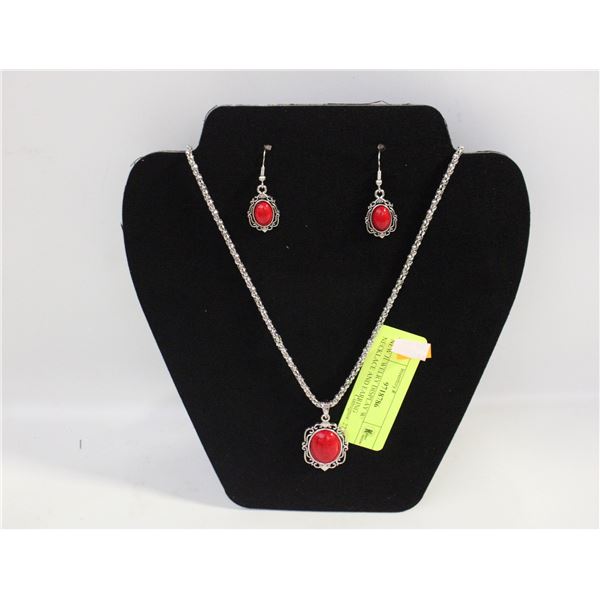 NEW JEWELRY DISPLAY W/ NECKLACE AND EARRING