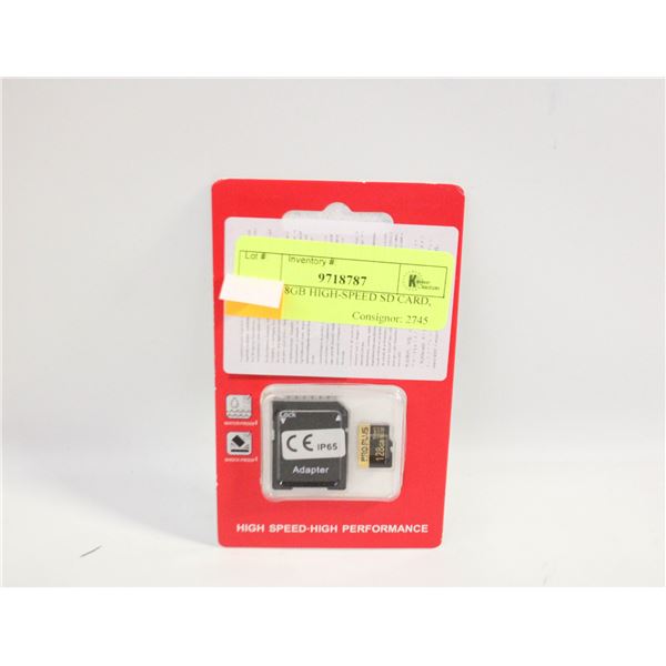 NEW 128GB HIGH-SPEED SD CARD,