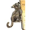 Image 1 : 17) GOLD TONE JAGUAR BROOCH. WITH