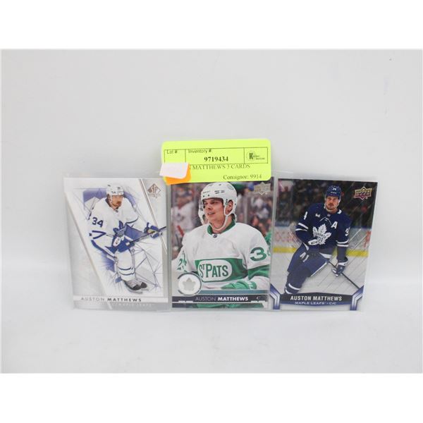 AUSTON MATTHEWS 3 CARDS