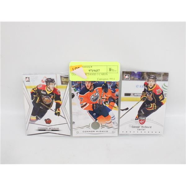 CONNOR MCDAVID 3 CARDS