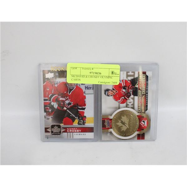 MCDAVID & CROSBY OLYMPIC CARDS