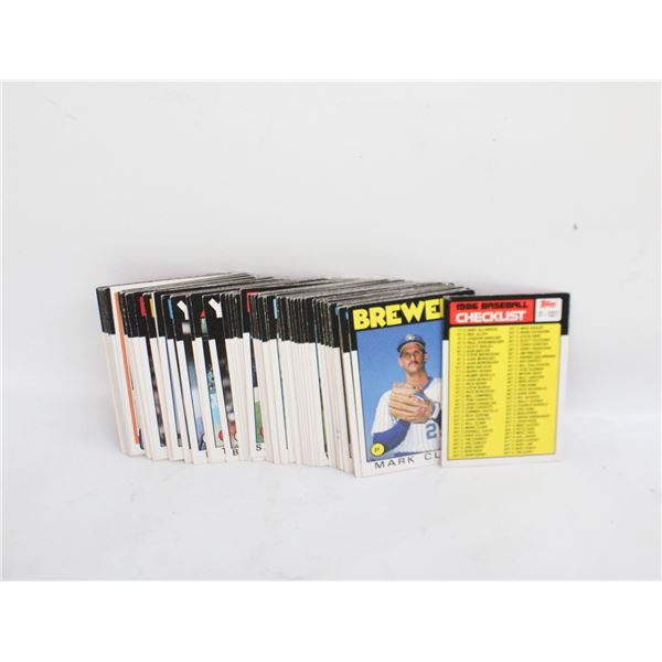 BAG OF 1986 TOPPS BASEBALL CARDS
