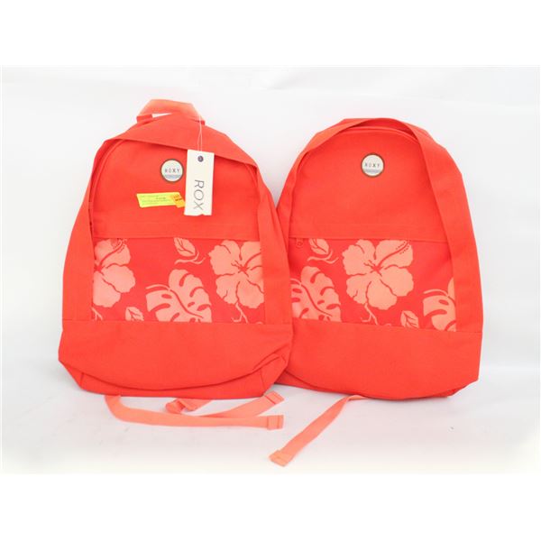 TWO NEW ROXY HIBISCUS BACKSPACKS