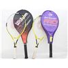 Image 1 : 4 TENNIS RACKETS; 2 JUNIOR & 2 ADULT SIZE