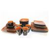 Image 1 : STONEWARE DINNER SETS, TIGER'S EYE GLAZING