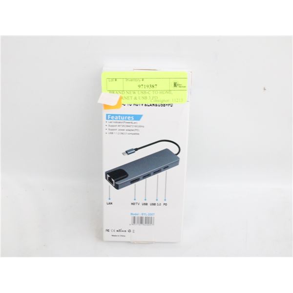 BRAND NEW USB-C TO HDMI, ETHERNET & USB 3 PD
