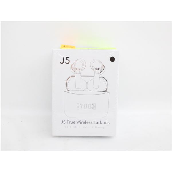 NEW SEALED J5 TRUE WIRELESS EARBUDS WITH LCD