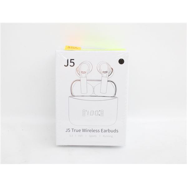 NEW SEALED J5 TRUE WIRELESS EARBUDS WITH LCD