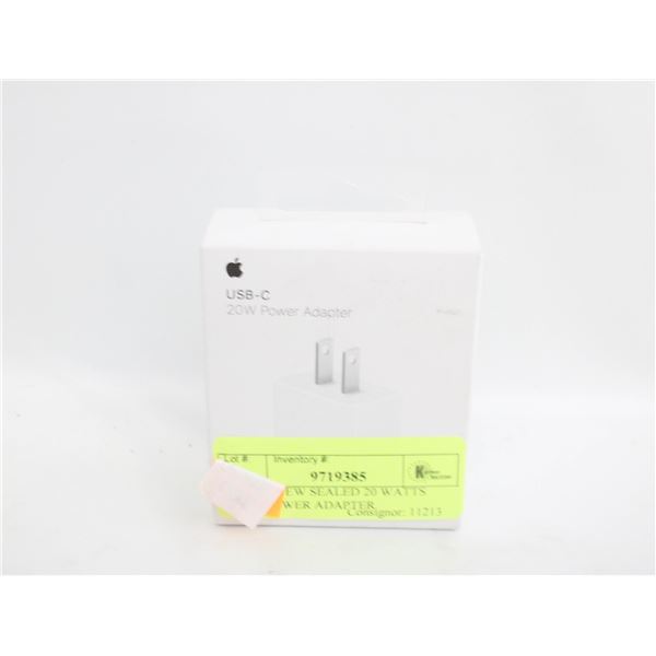 BRAND NEW SEALED 20 WATTS USBC POWER ADAPTER