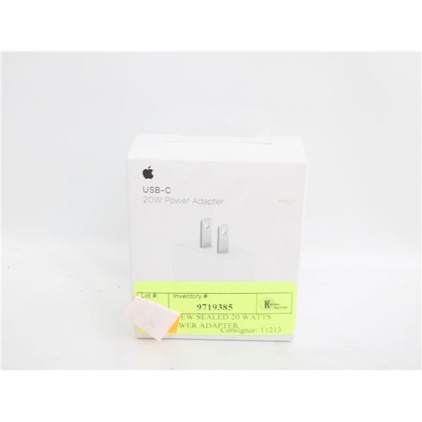 BRAND NEW SEALED 20 WATTS USBC POWER ADAPTER