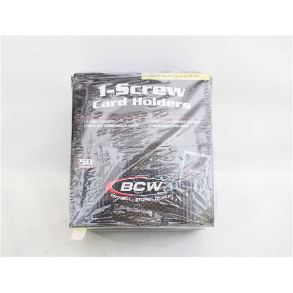 SEALED BOX OF NEW BCW STANDARD SCREW DOWN