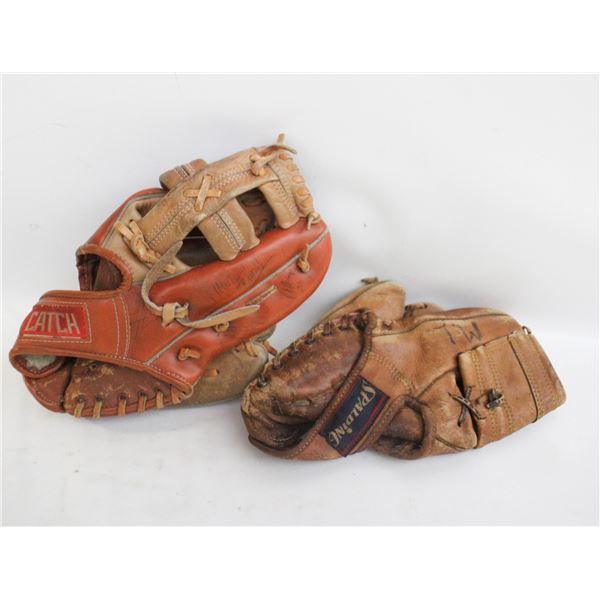 2 BASEBALL GLOVES