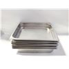Image 1 : 6 JR STAINLESS STEEL PANS 18-8, 14"X13"X2.5"