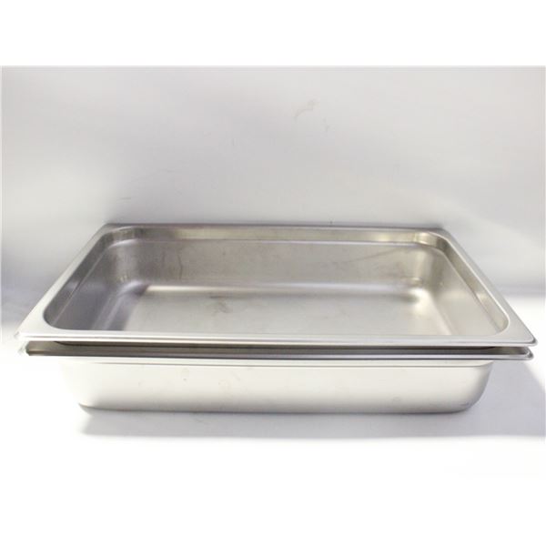 2 UPDATE INTERNATIONAL STAINLESS STEEL PANS 18-8