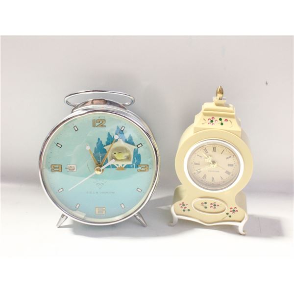 2 VINTAGE CLOCKS