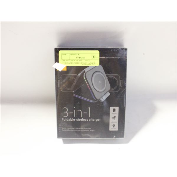BRAND NEW SEALED 3 IN 1 FOLDABLE WIRELESS CHARGER