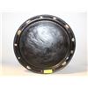 Image 1 : 18.5" HAND CARVED WOOD TRAY INLAID W/