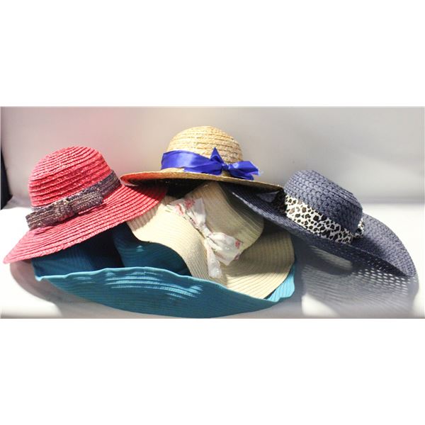 BOX WITH 5 LADIES SUN HATS