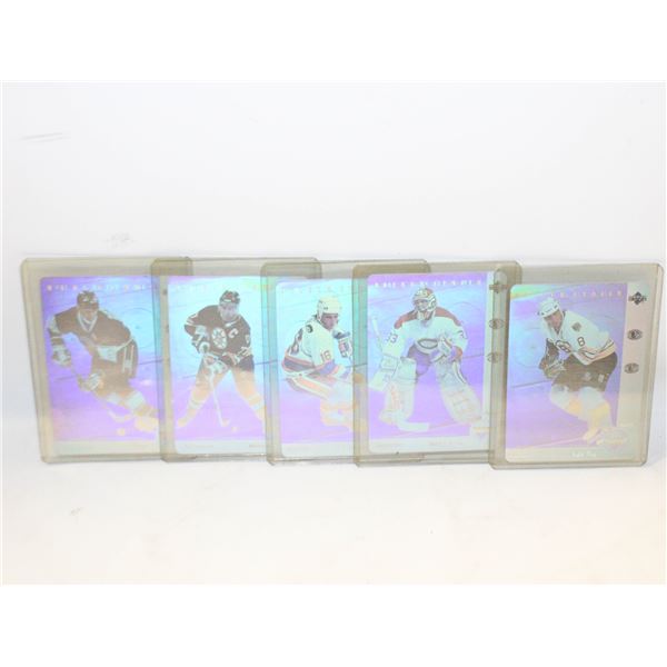 5 MCDONALDS 1991 UPPERDECK HOLO HOCKEY CARDS
