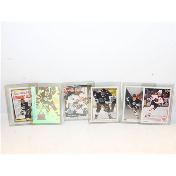 LOT OF 6 WAYNE GRETZY CARDS IN CASE