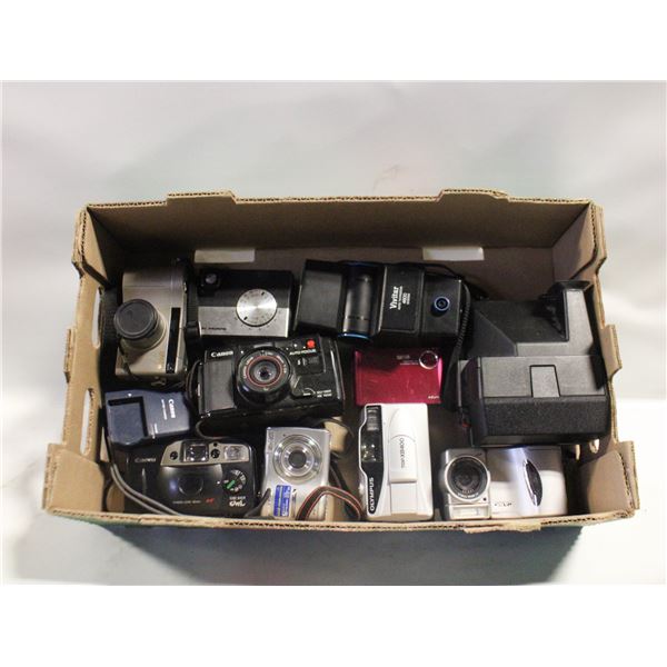 LOT OF VINTAGE/MODERN CAMERA'S & ACCESSORIES