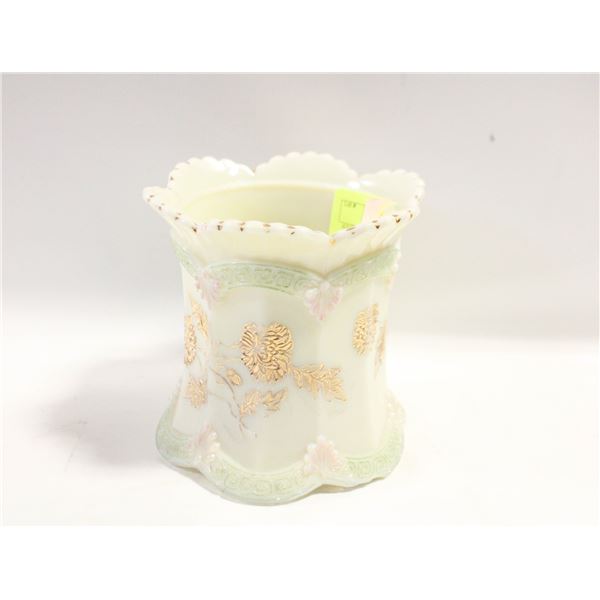 ANTIQUE URANIUM NORTHWOOD CUSTARD GLASS SPOONER