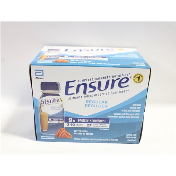 CASE OF ENSURE 6 X 235ML BUTTER PEACAN