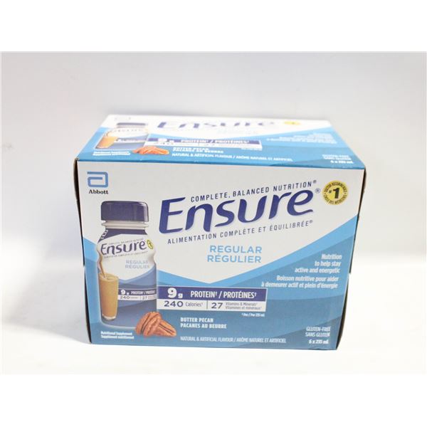 CASE OF ENSURE 6 X 235ML BUTTER PEACAN